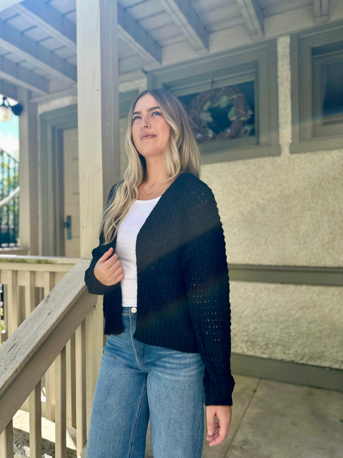 Claremont Open Waffle Cardigan