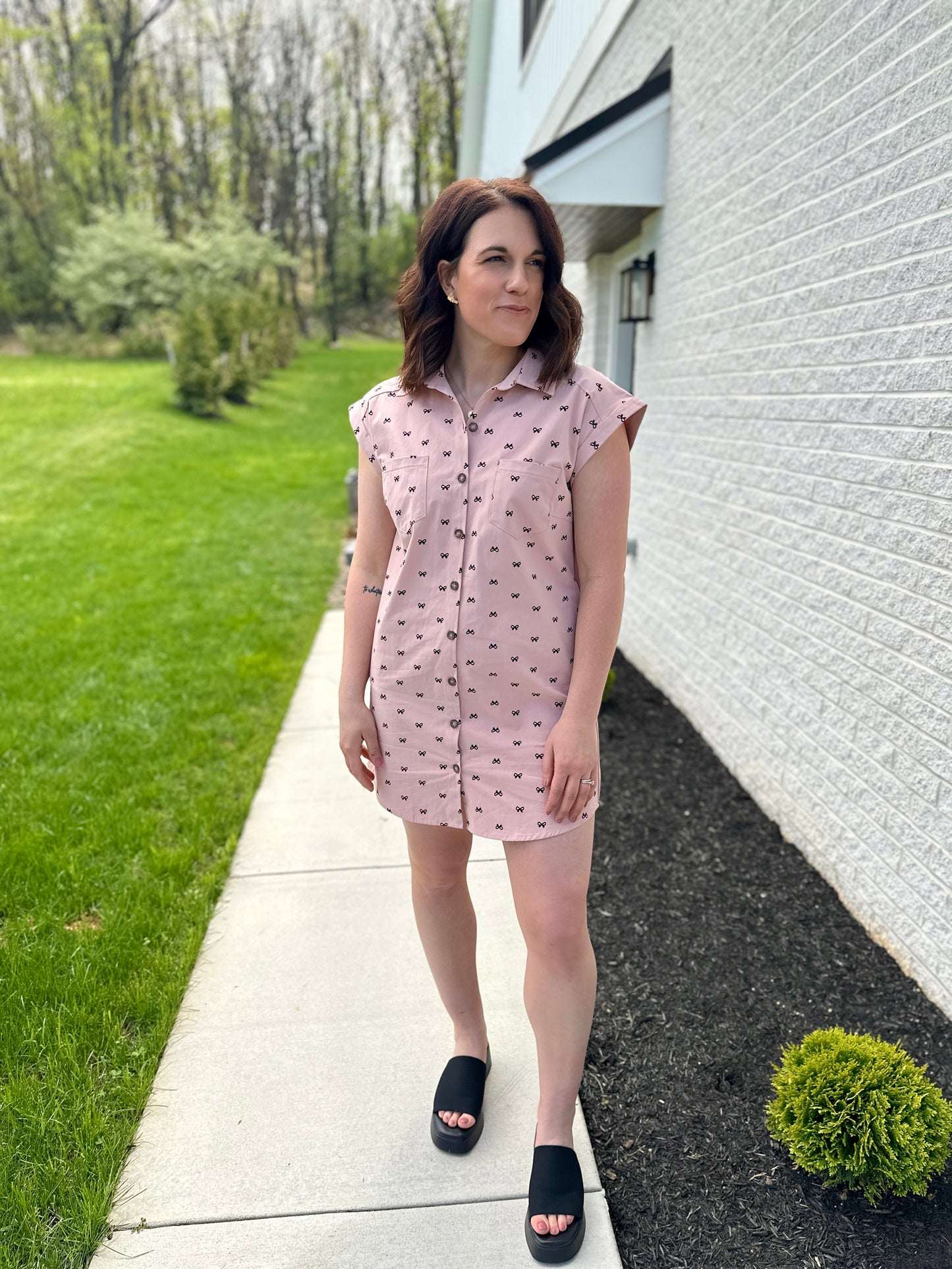 Sharon Bow Print Dress