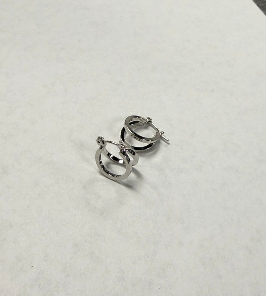 Double Layers Metal Hoops