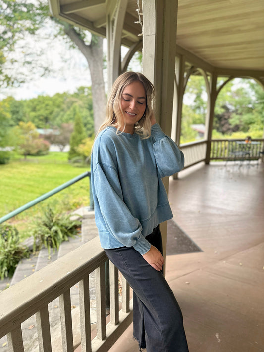 Columbus Acid Wash Sweater