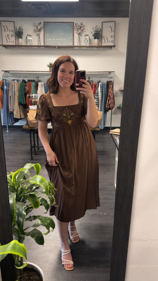 Caledonia Embroidered Dress