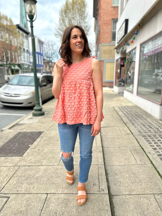 Center Point Dotted Tank Top