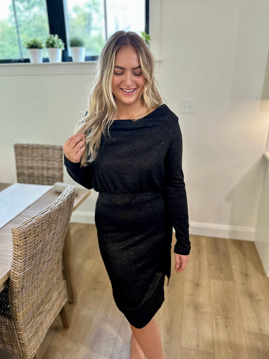 Gold Shimmer Party Dress