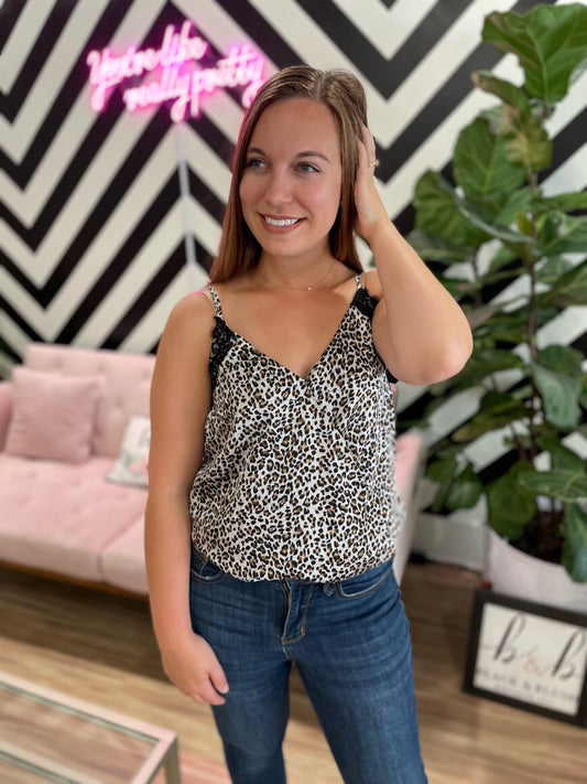 Leopard Print Cami Bodysuit