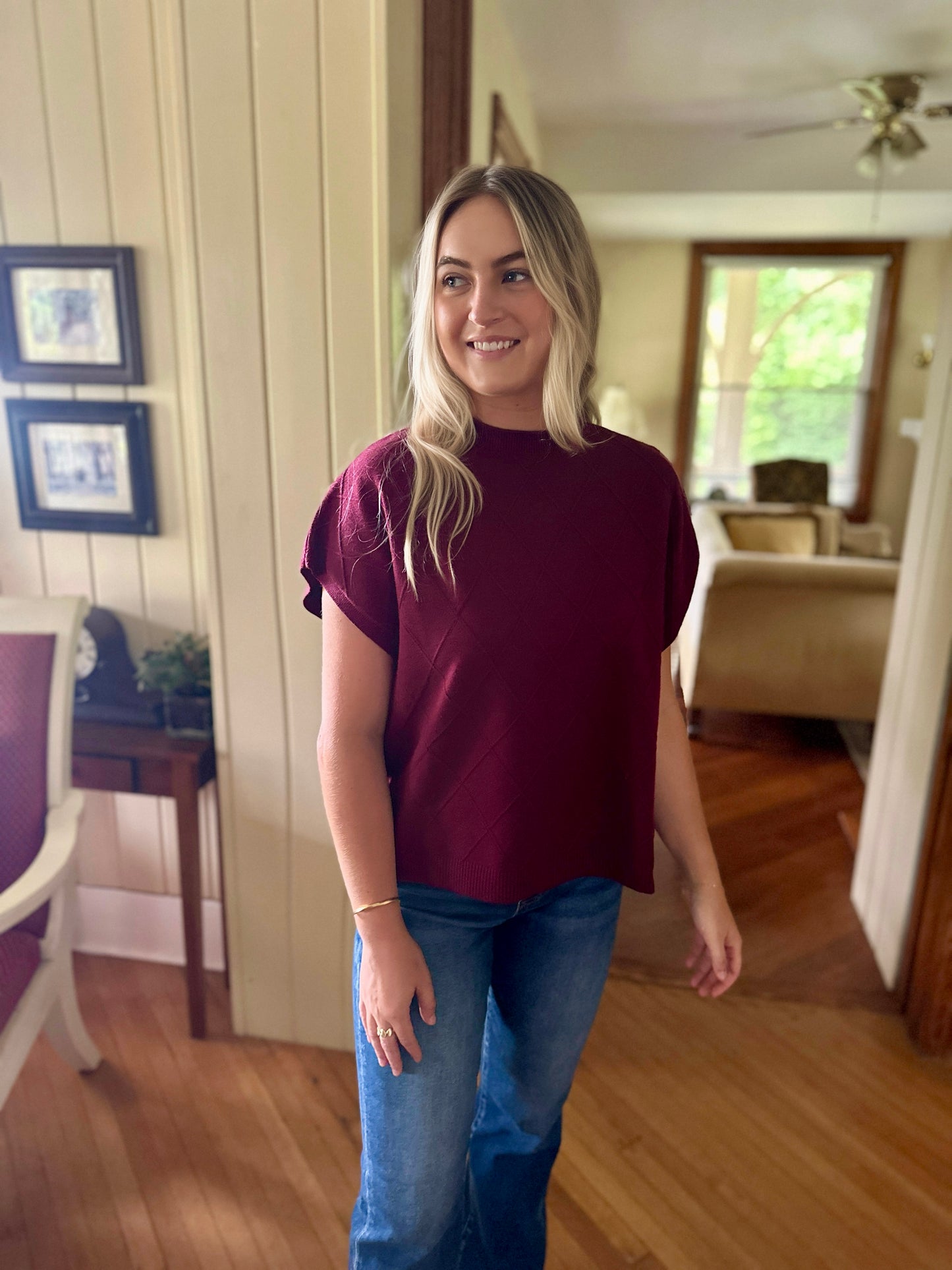 Maplewood Mock Neck Sweater Top