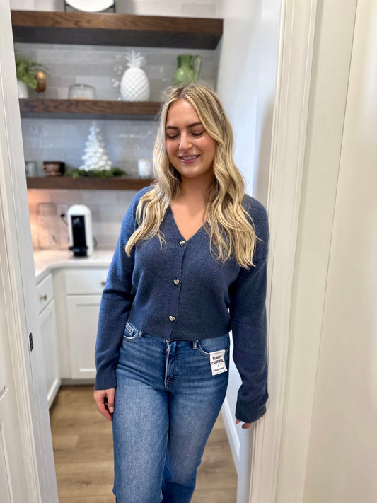 Hubbell Heart Button Cardigan