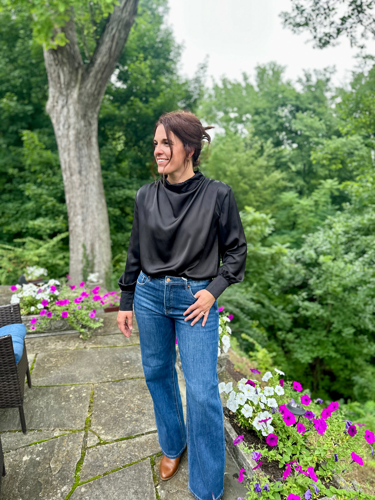 Oakdale Satin Blouse