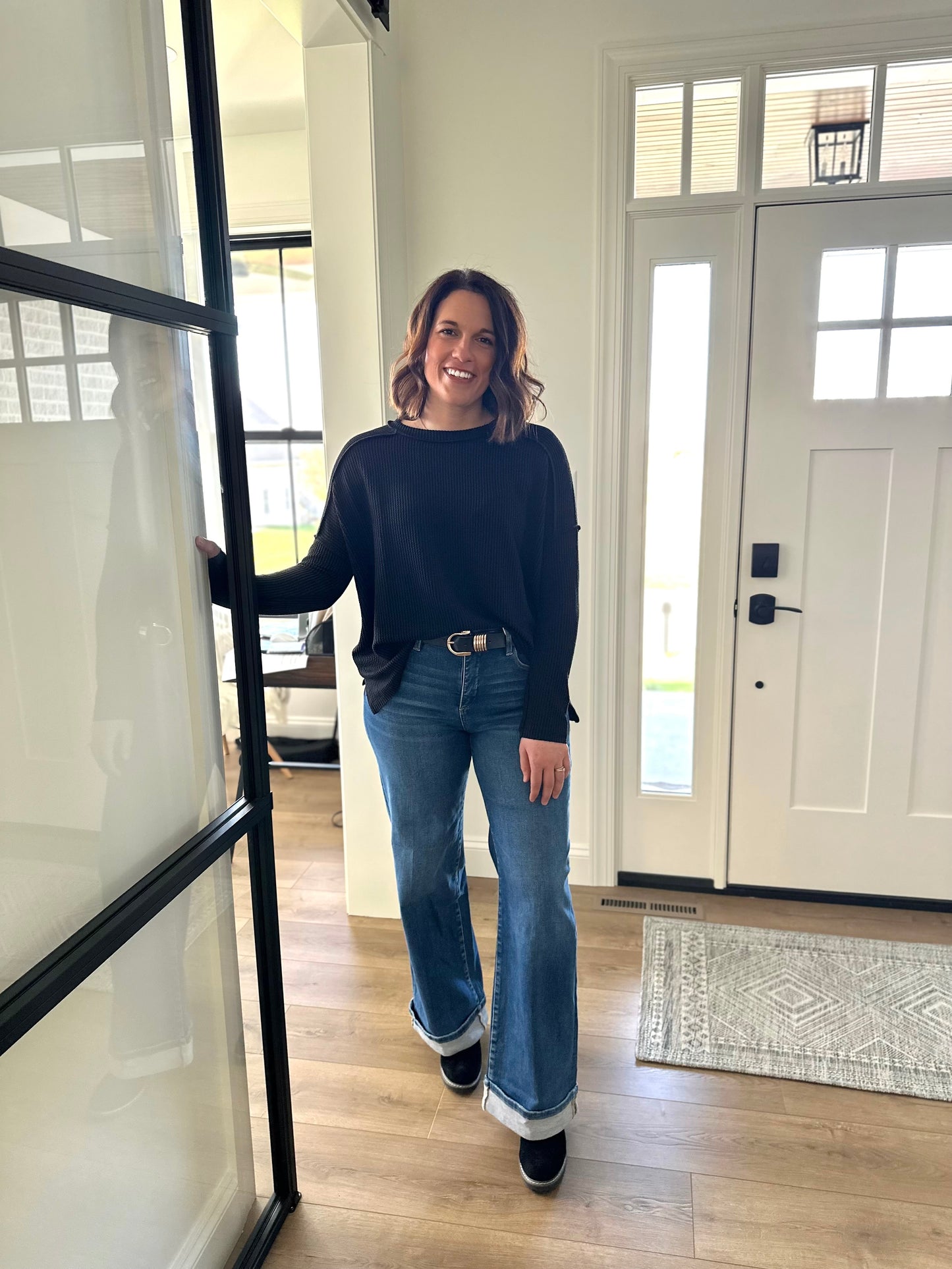 Irving Boat Neck Ribbed Top