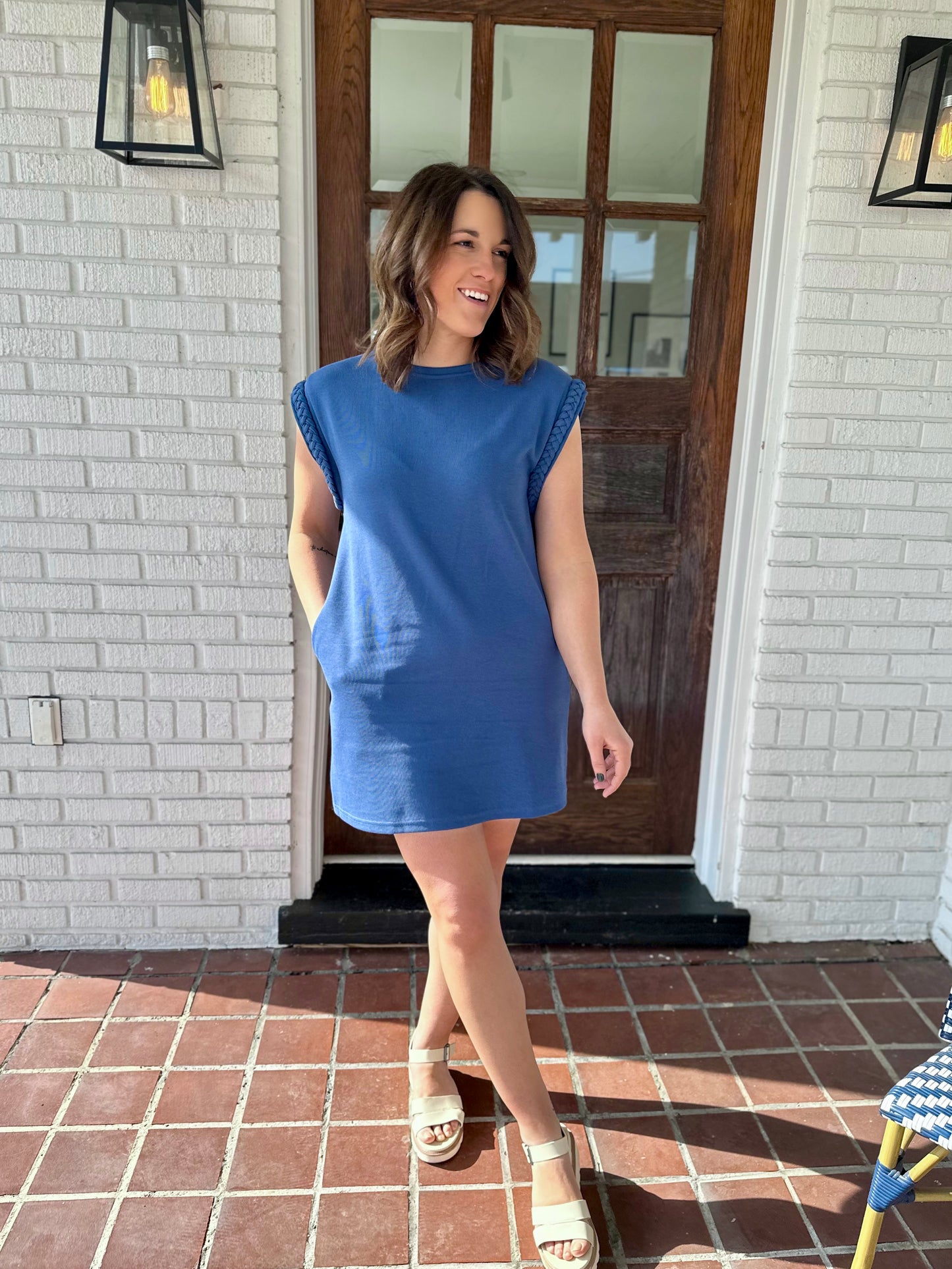 Halma Braided Sleeve Dress