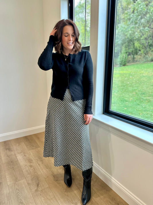 Germantown Checkered Midi Skirt