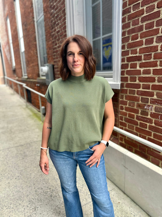 La Vista Mock Neck Sweater Top