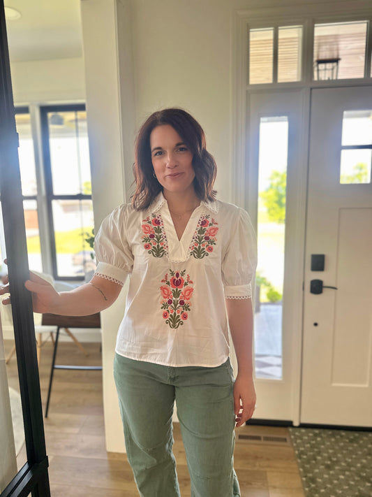 Marietta Embroidered Blouse