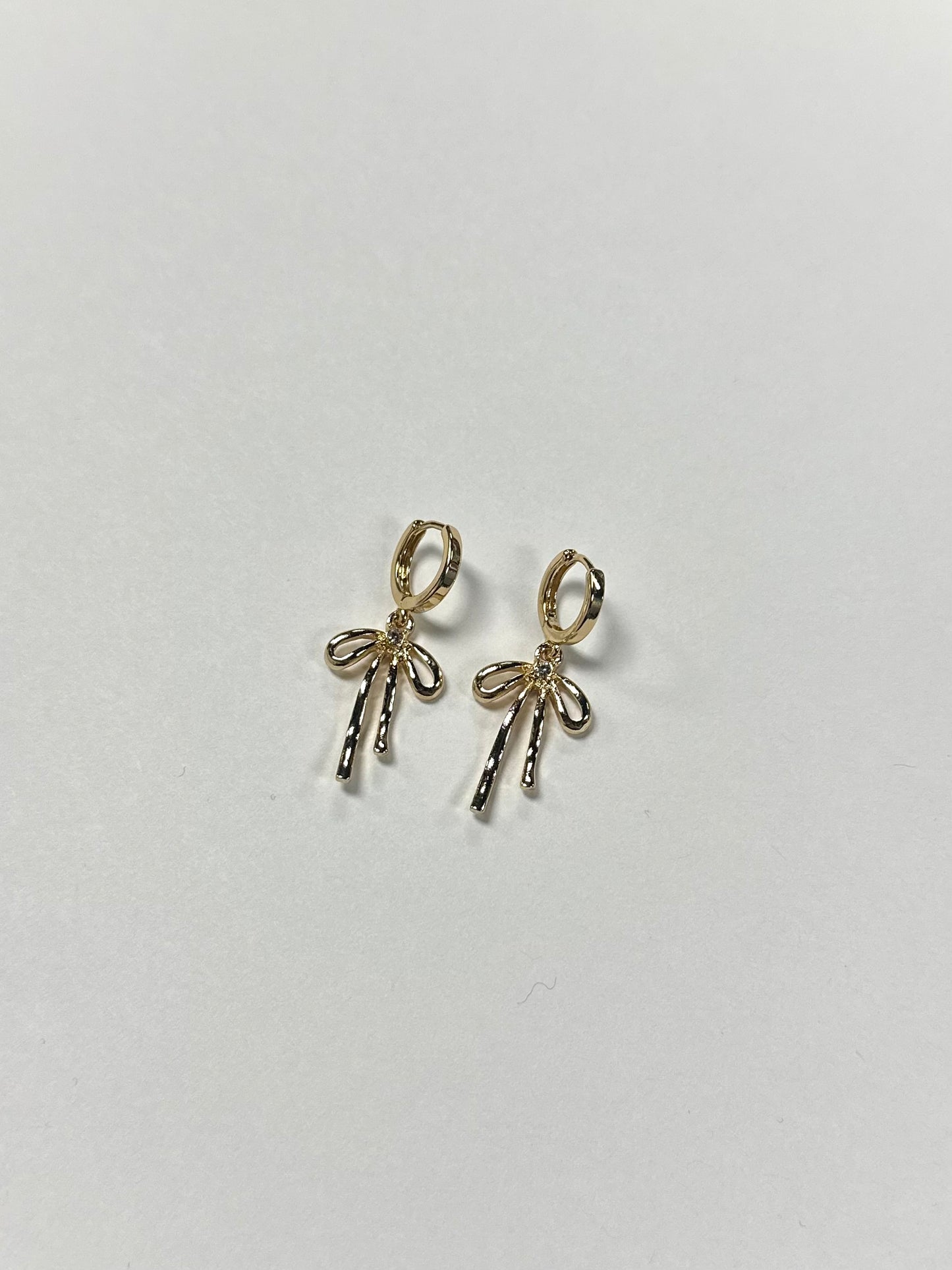 Linked Bow Drop Earrings
