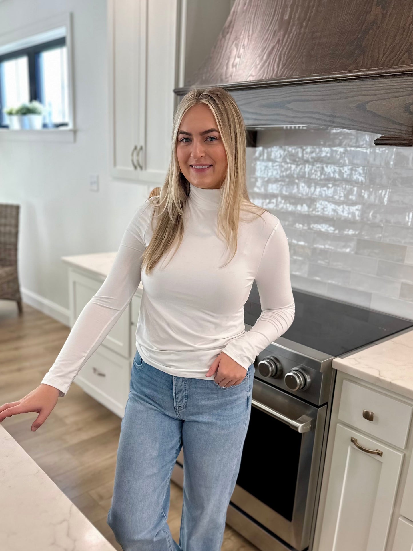 Frisco Mock Neck Turtleneck Top