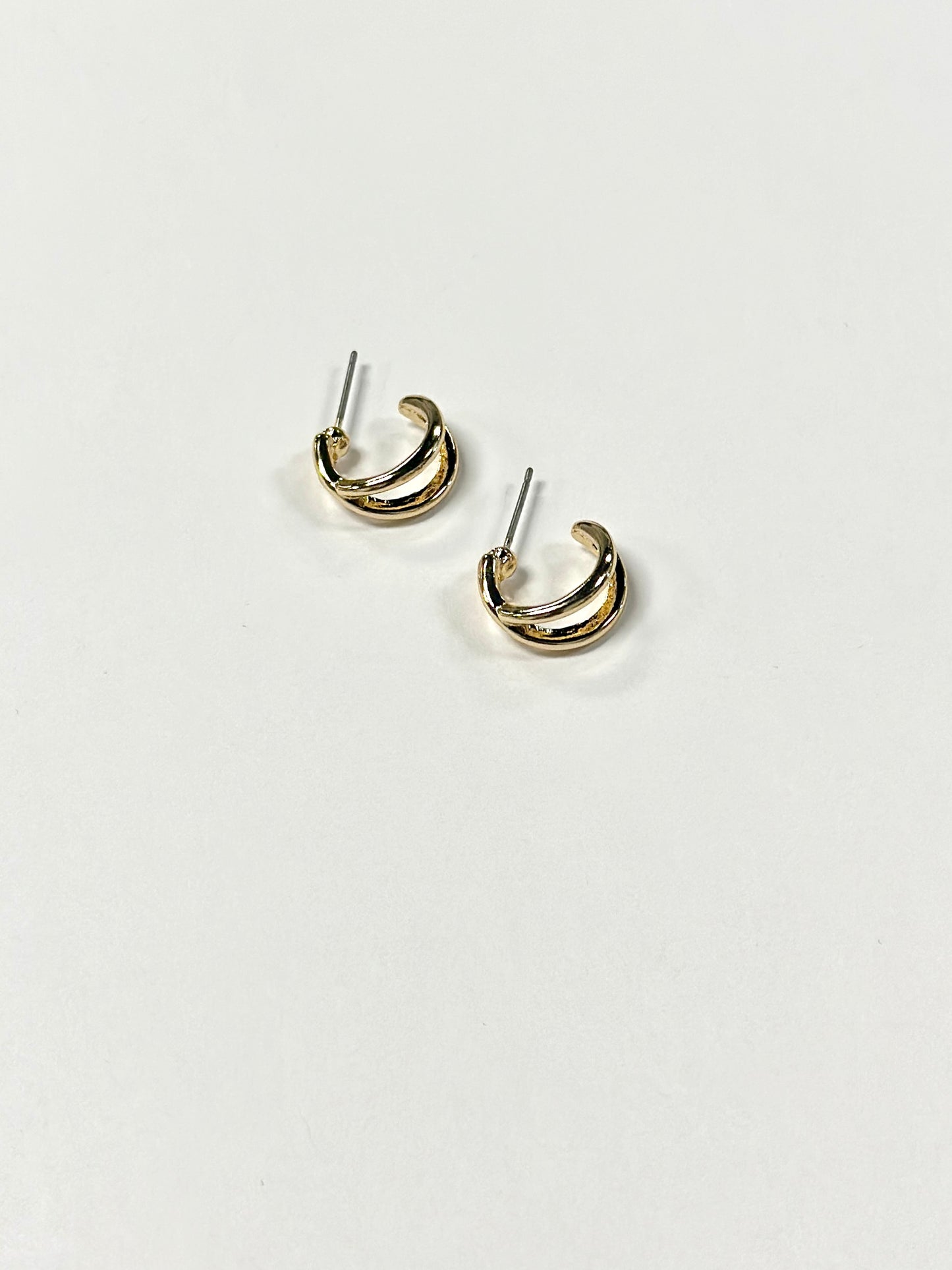 X Shape Stud Hoops