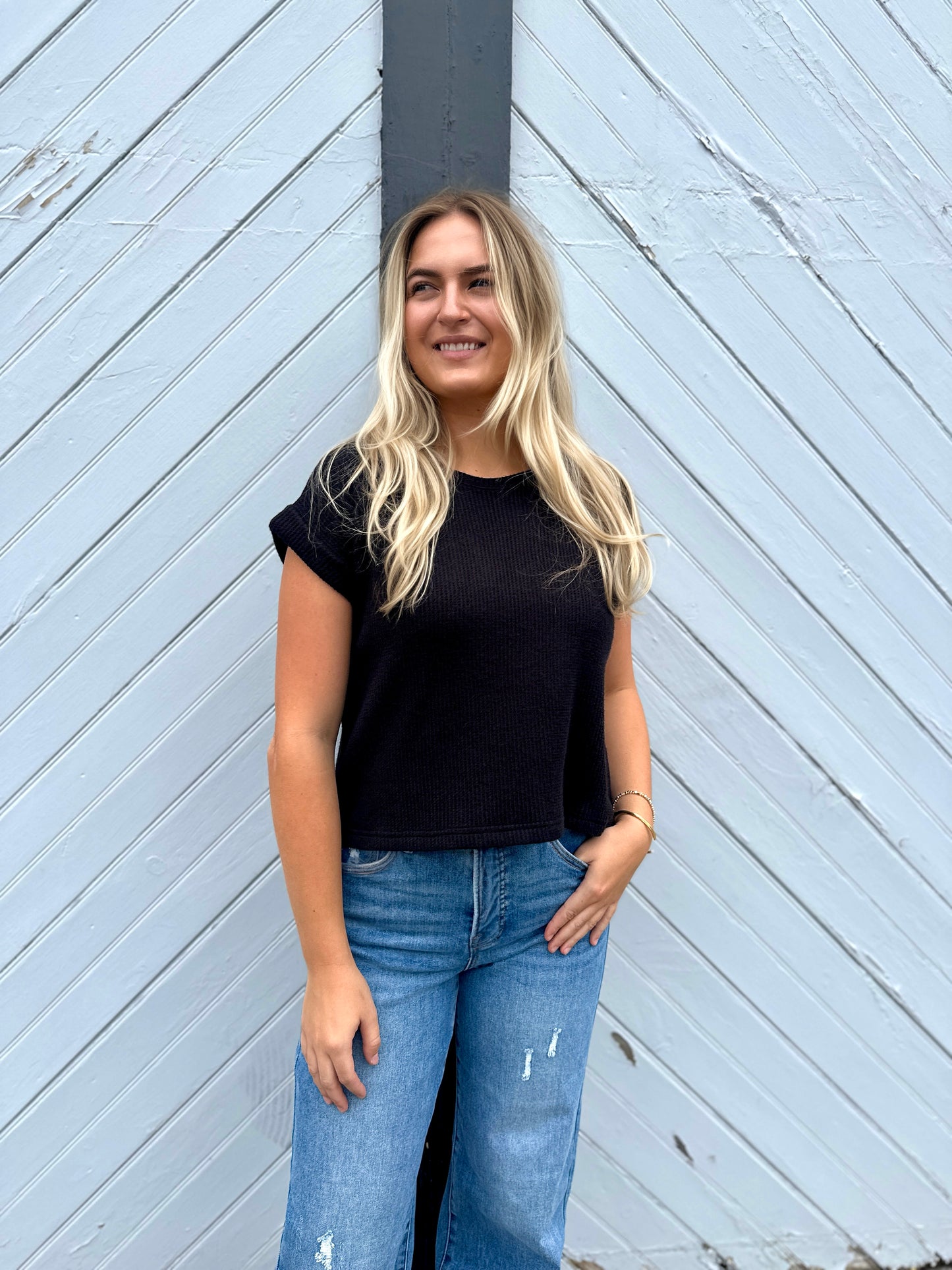 Casual Grace Short Sleeve Top