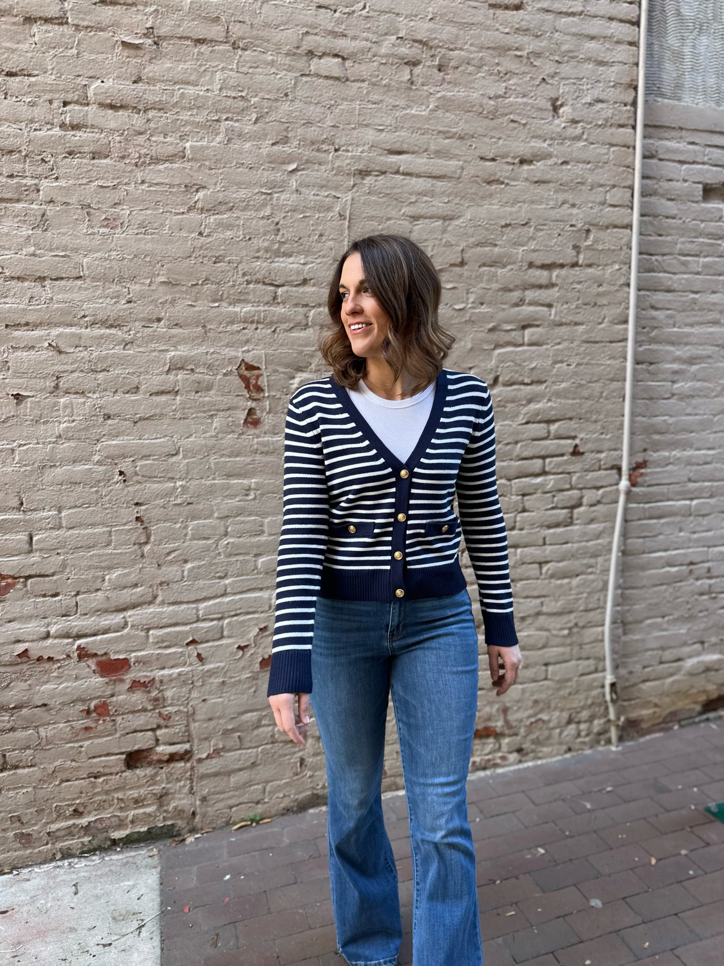 Pateros Gold Button Cardigan