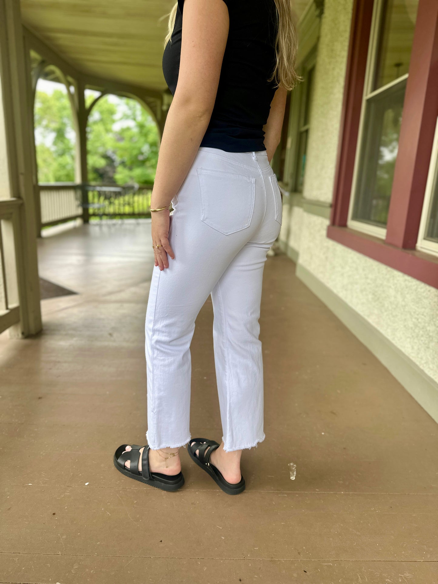 Silver Springs Frayed Hem Pants
