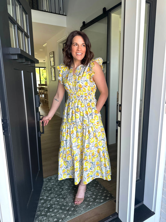 Maytown Floral Midi Dress