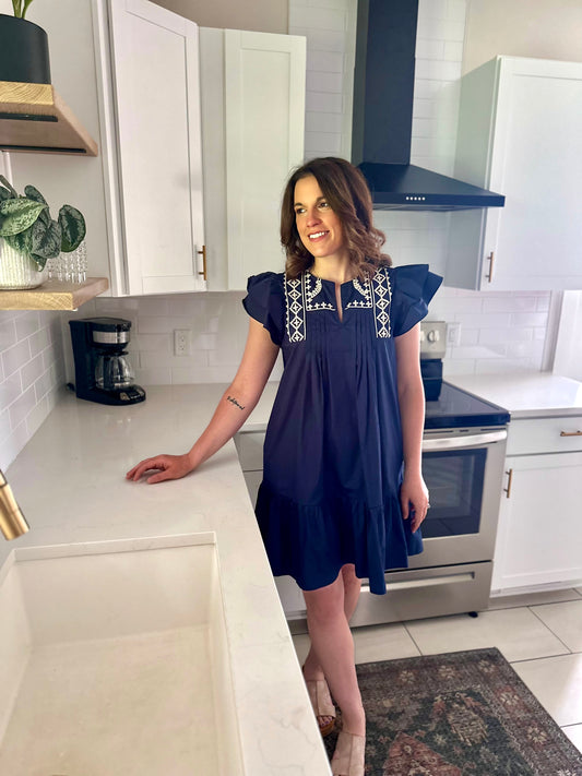 Birch Bay Embroidered Dress