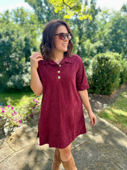 Glendale Corduroy Dress