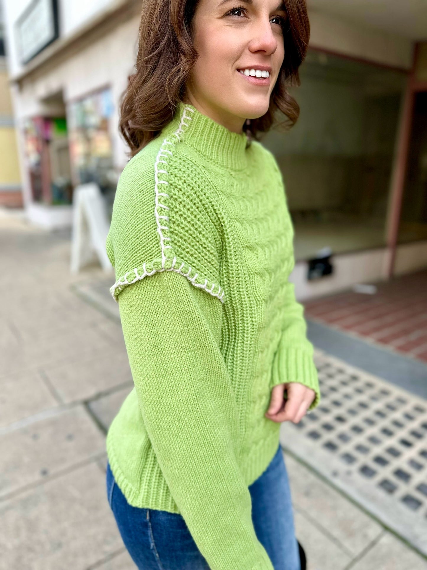 Raleigh Stitch Detail Sweater