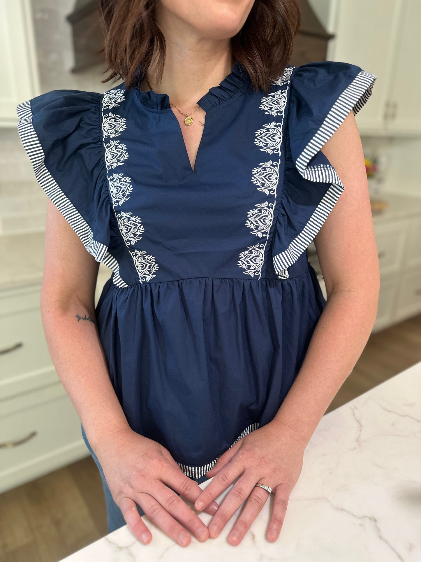 Mableton Ruffle Sleeve Blouse