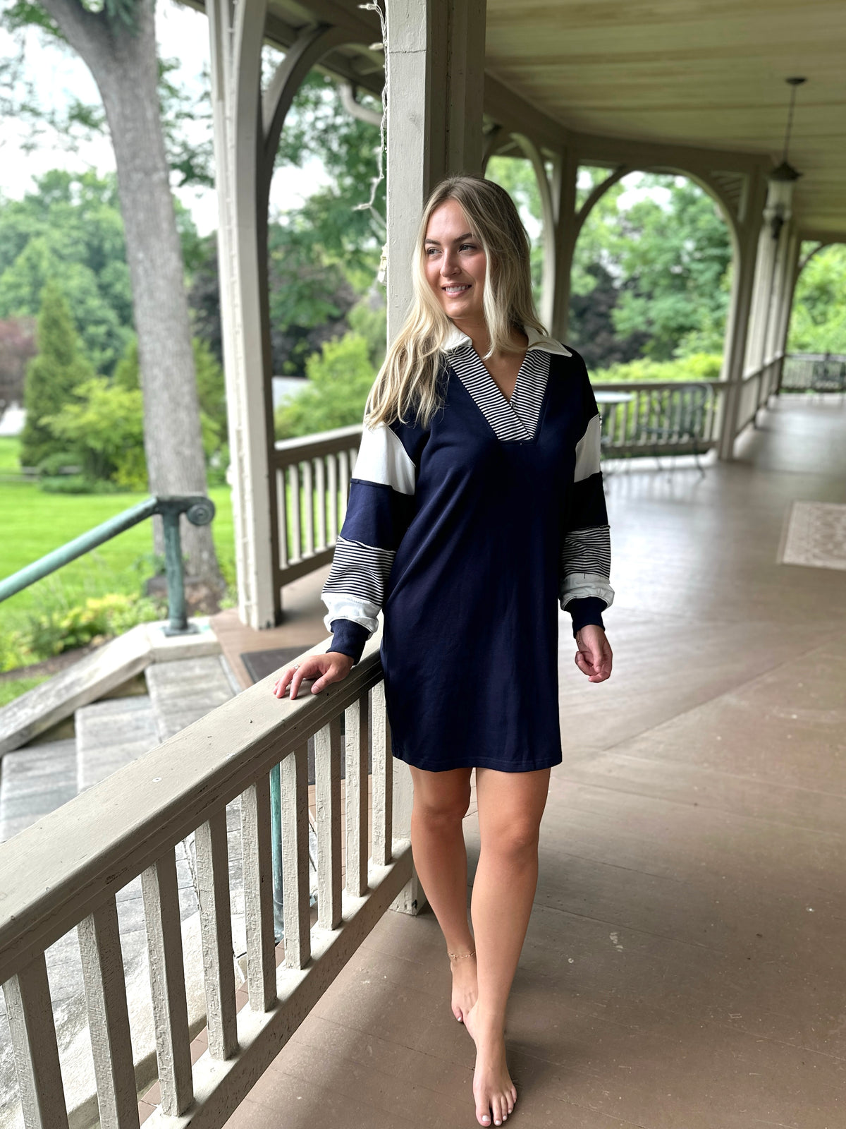 Forest Lake Color Block Dress