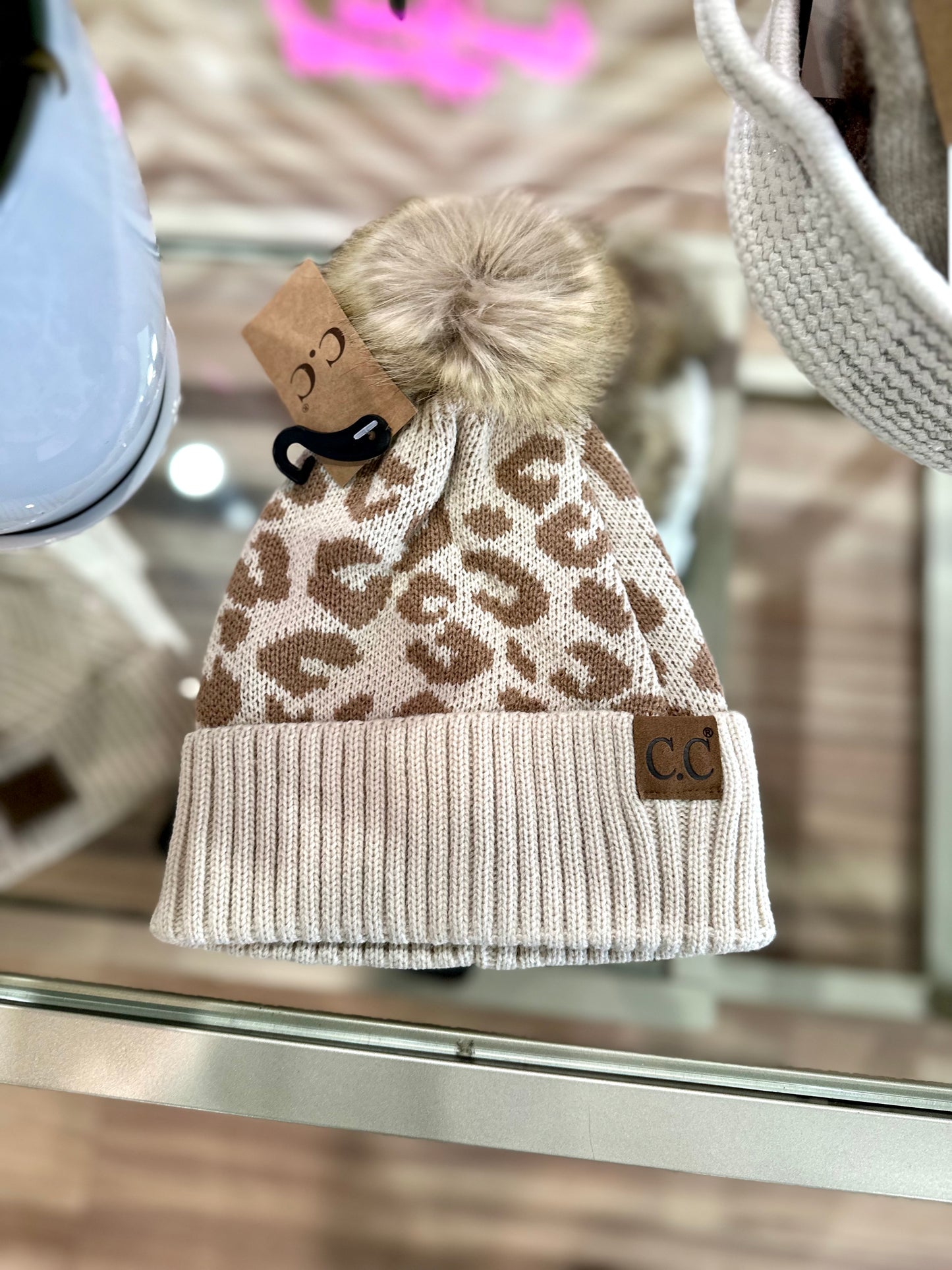Cold weather leopard Beanie