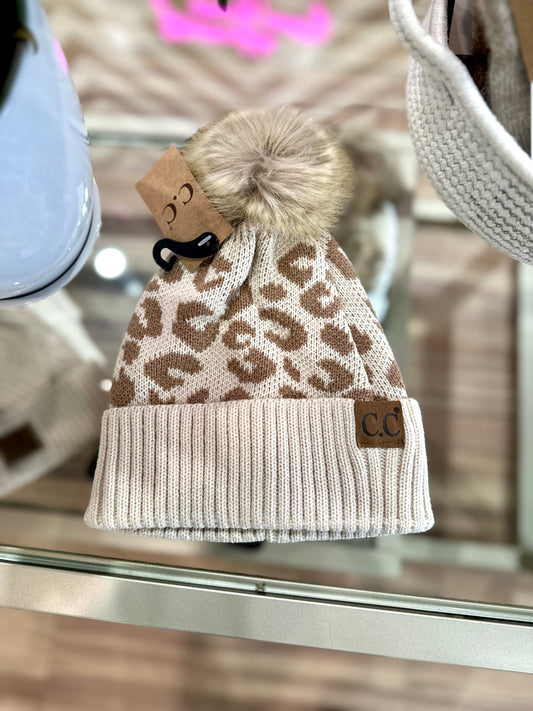 Cold weather leopard Beanie