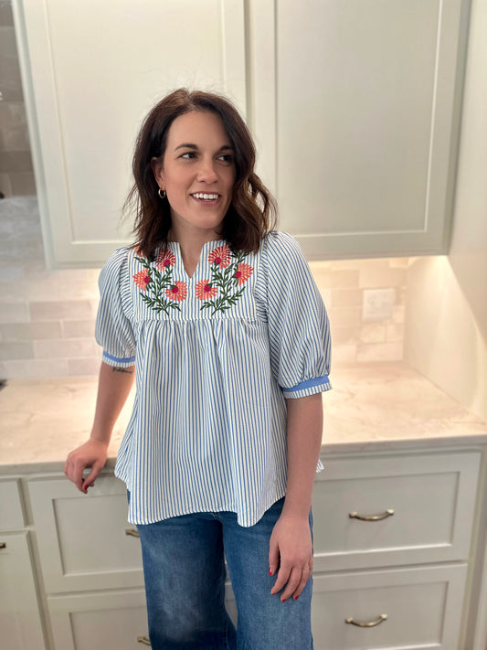 Gering Embroidered Top