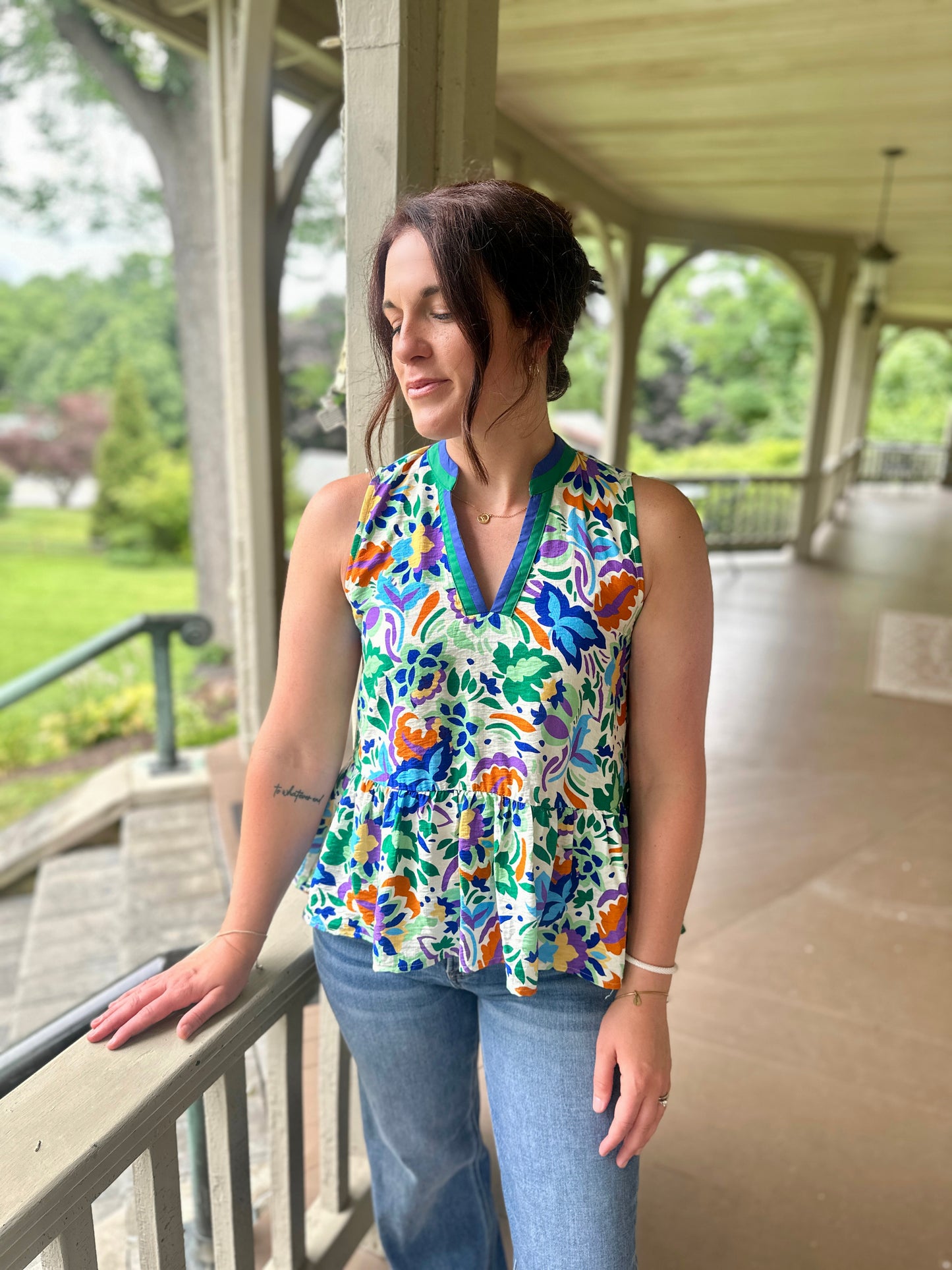 Sun Valley Floral Tank Top
