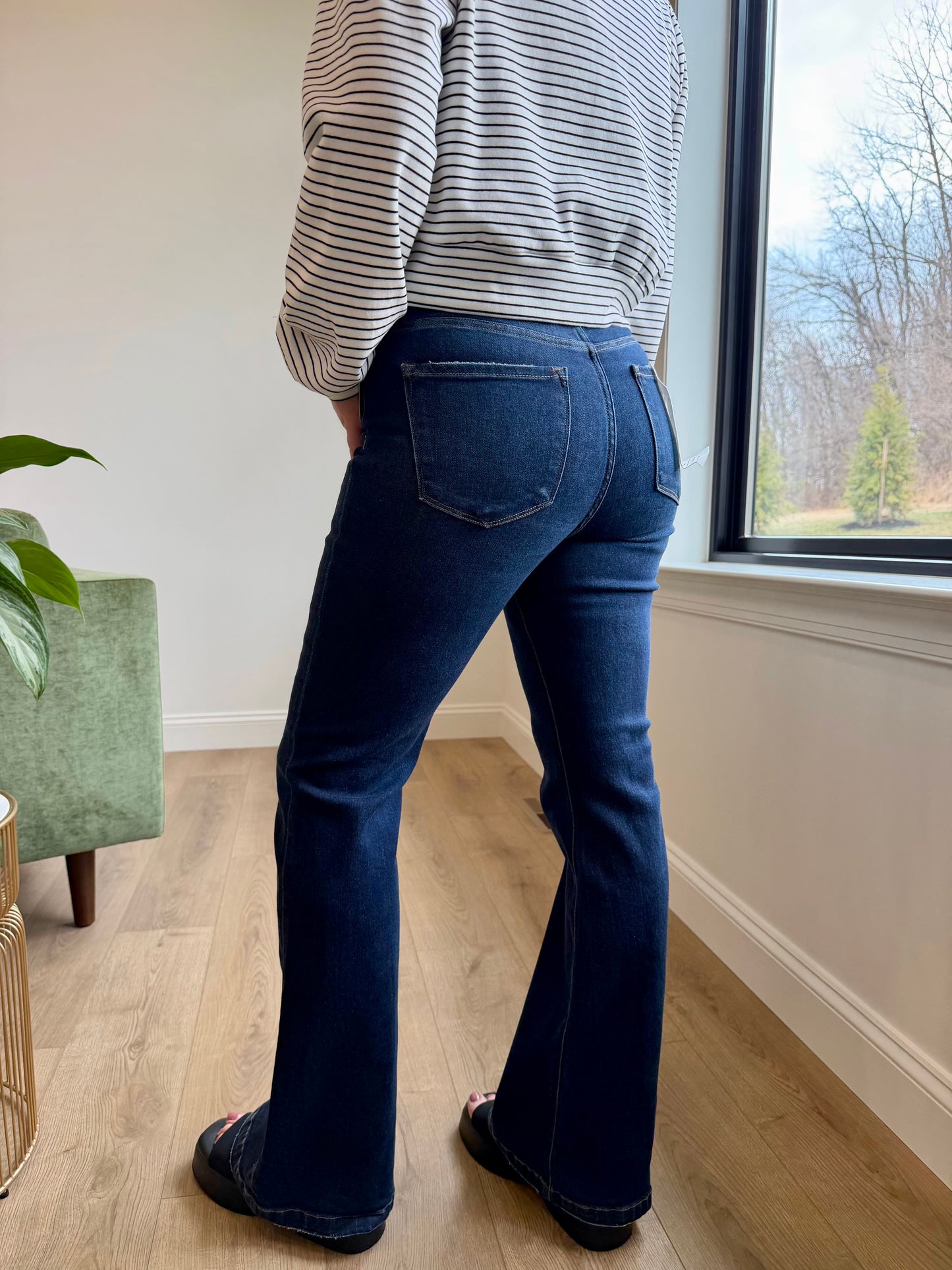 Risen Omaha Tummy Control High Rise Flare Jeans