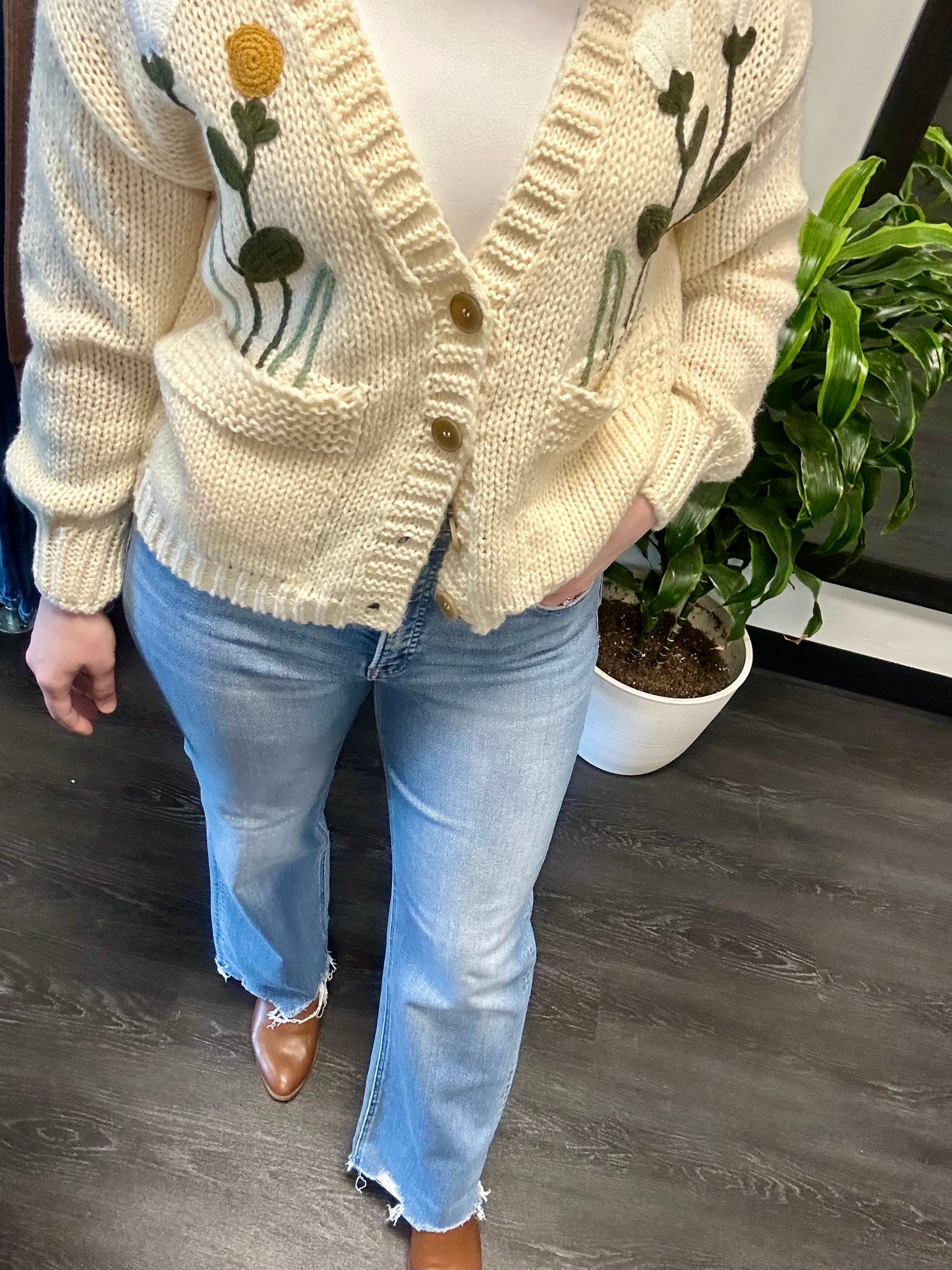 Risen Bartlett Tummy Control High Rise Wide Leg Jeans