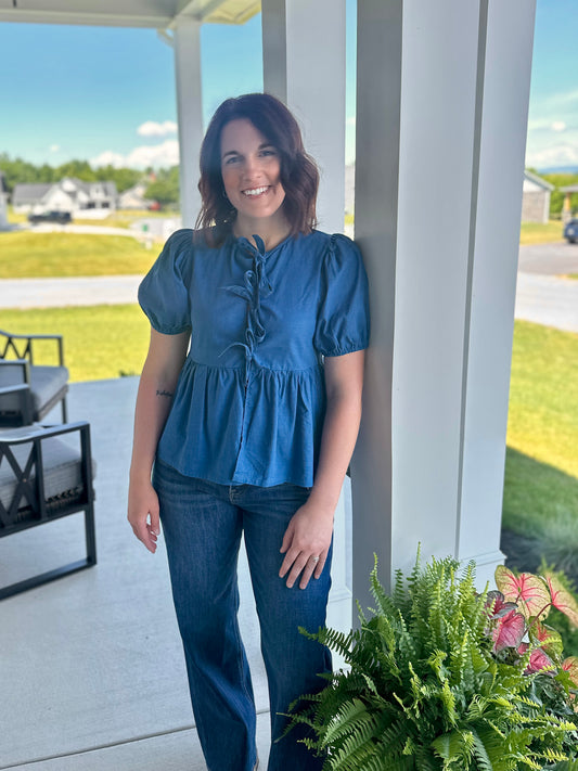 Smyrna Tie Front Top