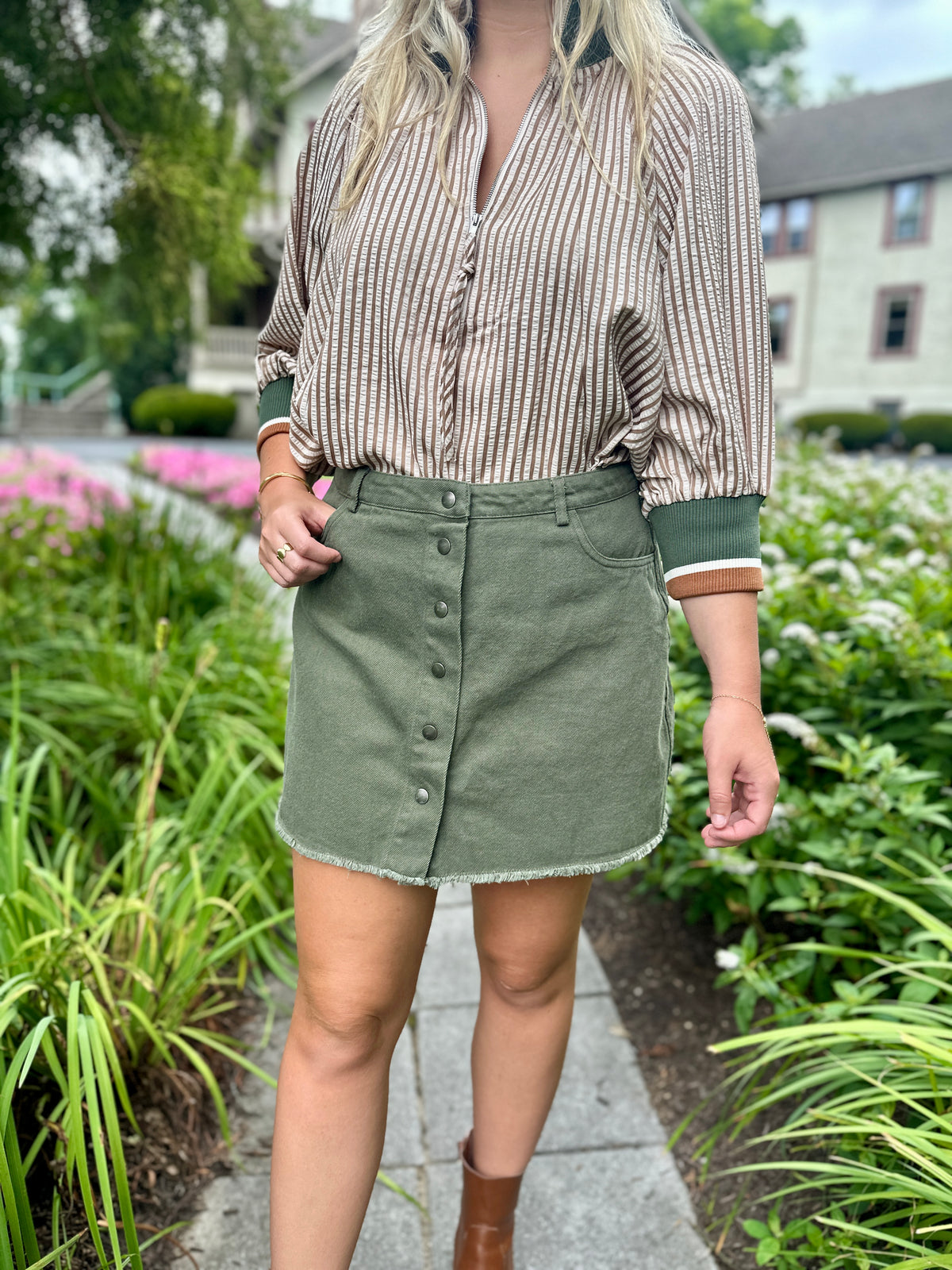 Fridley Basic Button Skirt