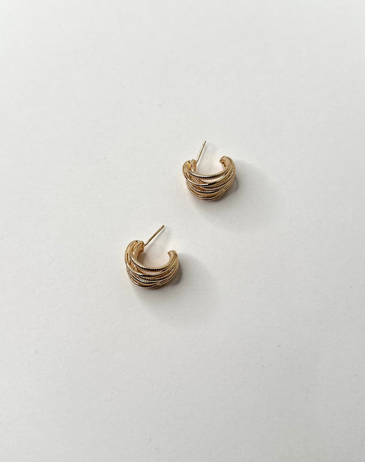 Layered & Textured Hoop Earrings