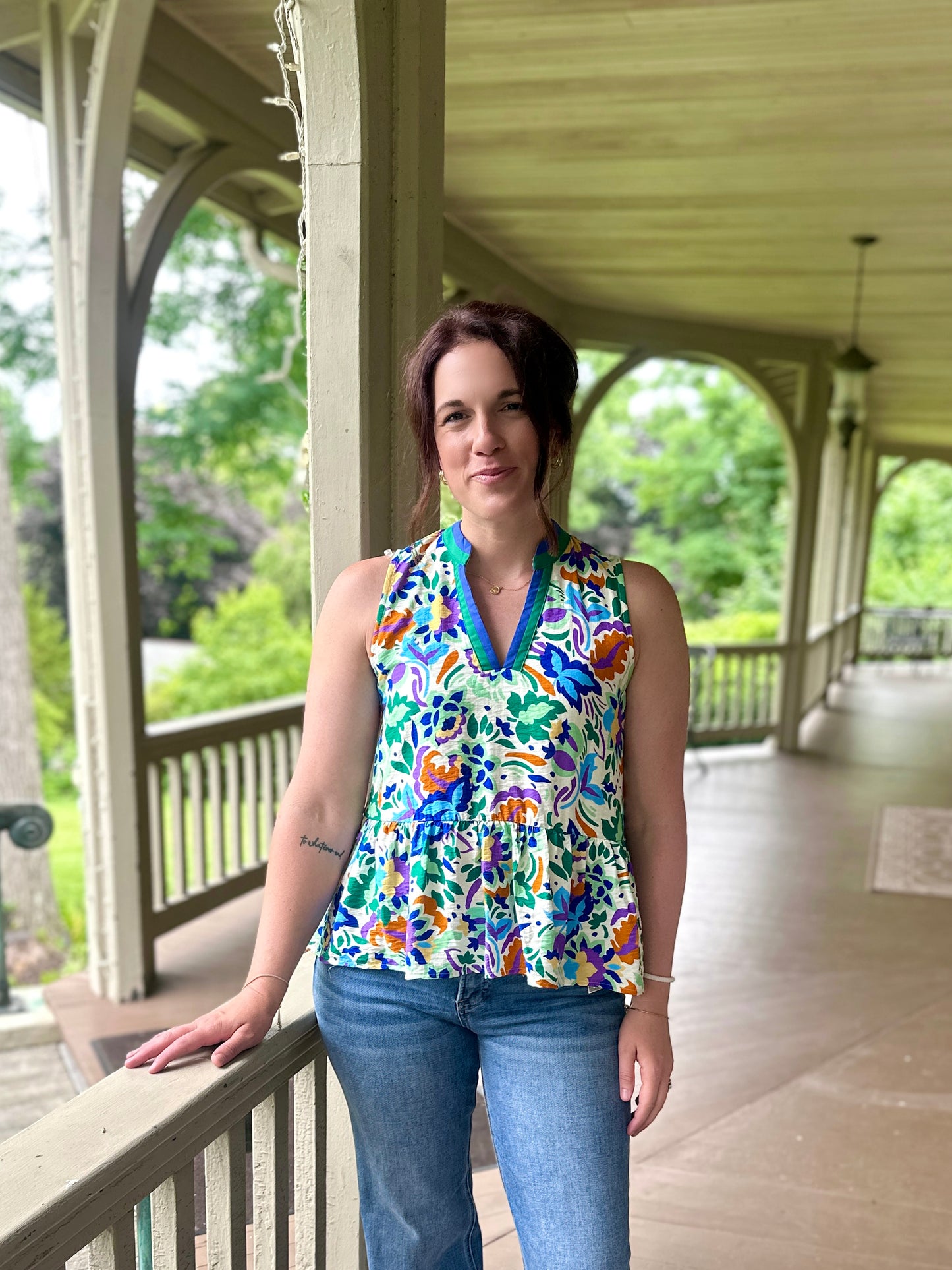 Sun Valley Floral Tank Top