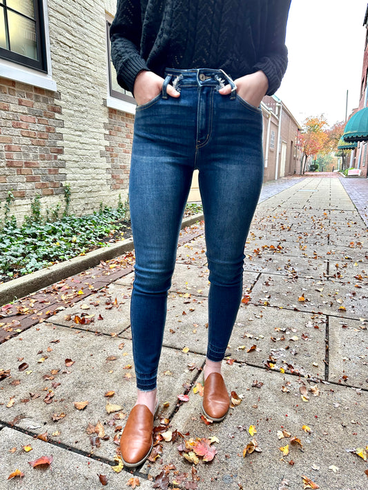 Kancan Eleanor High Rise Ankle Skinny Jeans