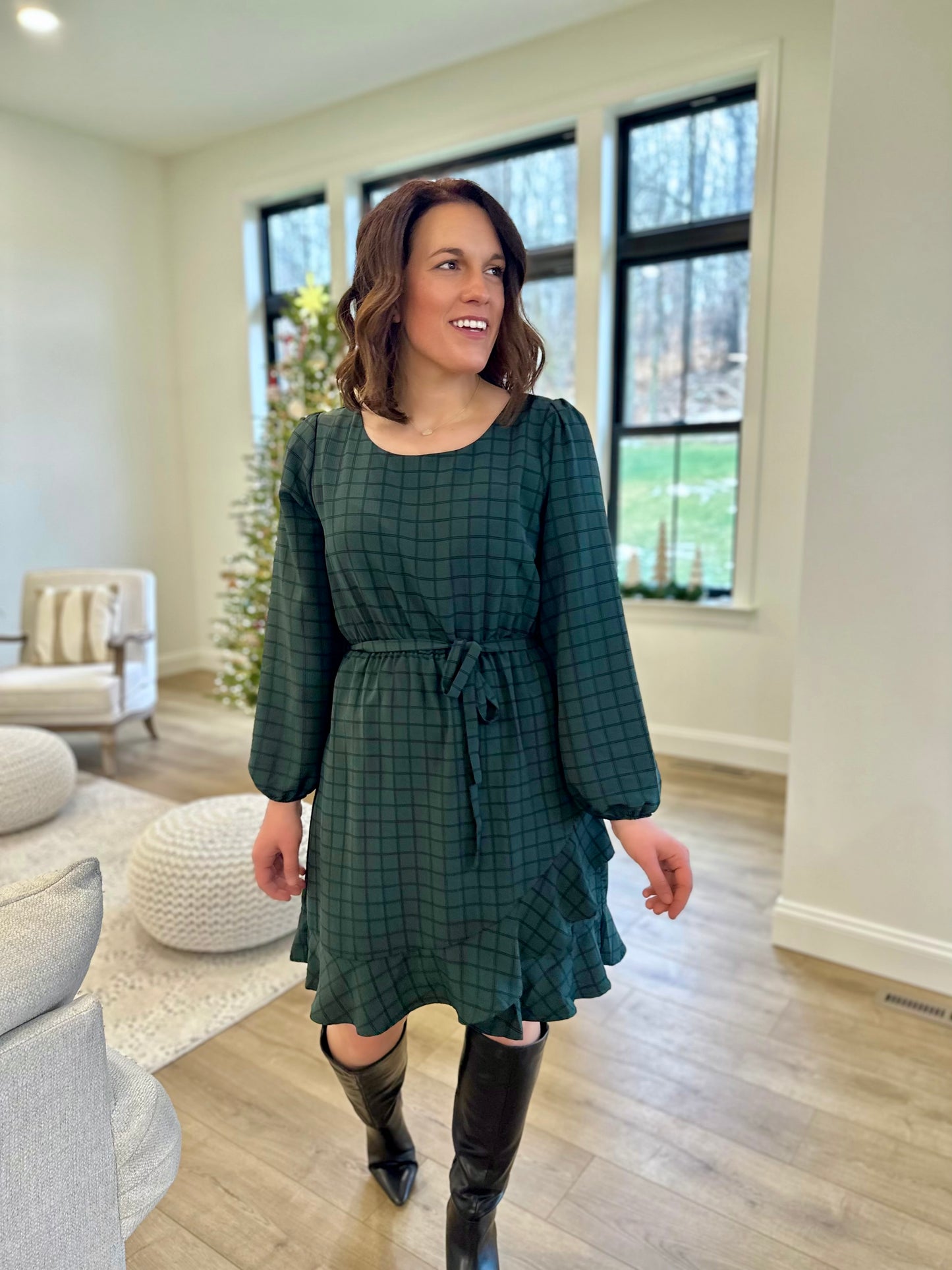 Walworth Tie Grid Dress