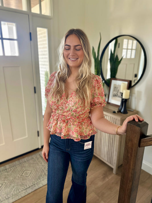 Ellicott City Floral Blouse
