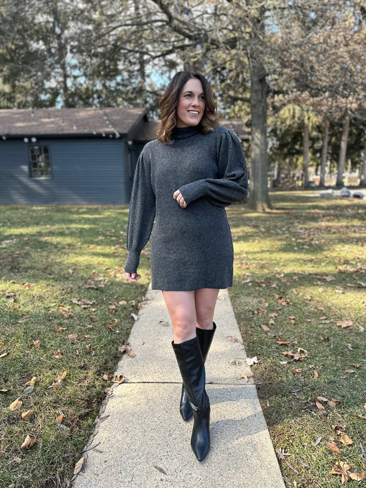 Regal Knit Charm Sweater Dress