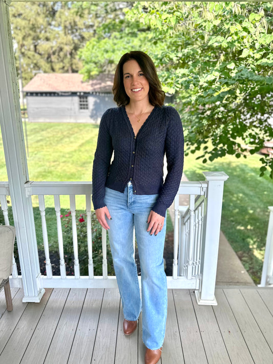 Talmage Pointelle Cardigan