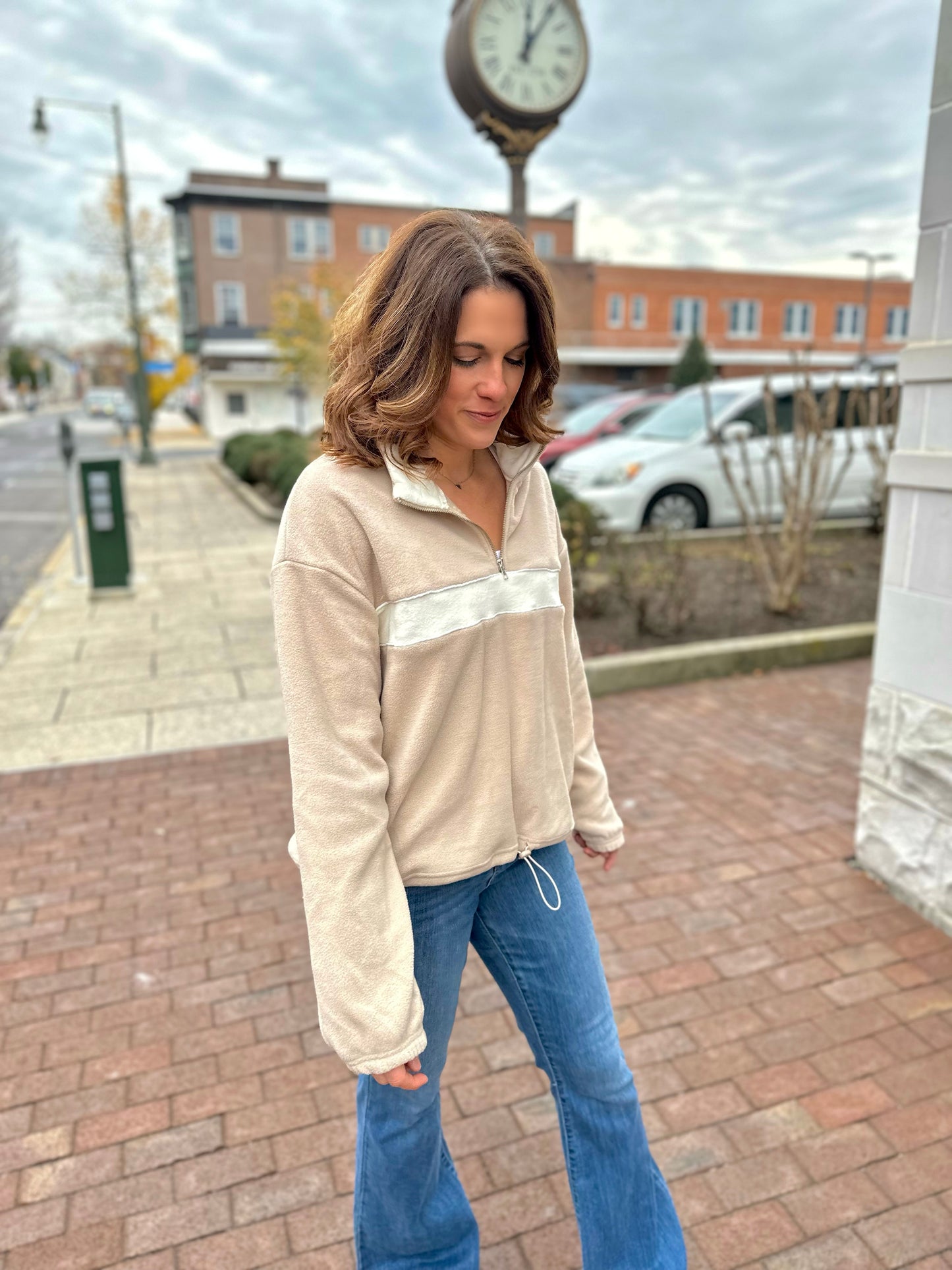 Brinnon Fleece Color Block Sweater