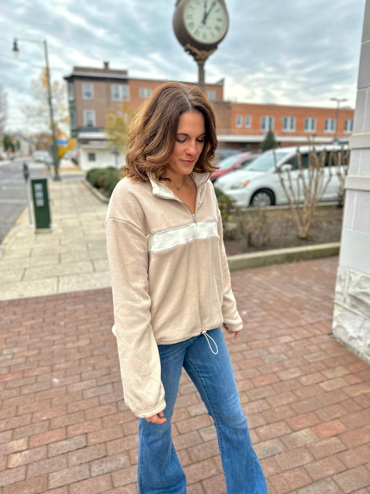 Brinnon Fleece Color Block Sweater