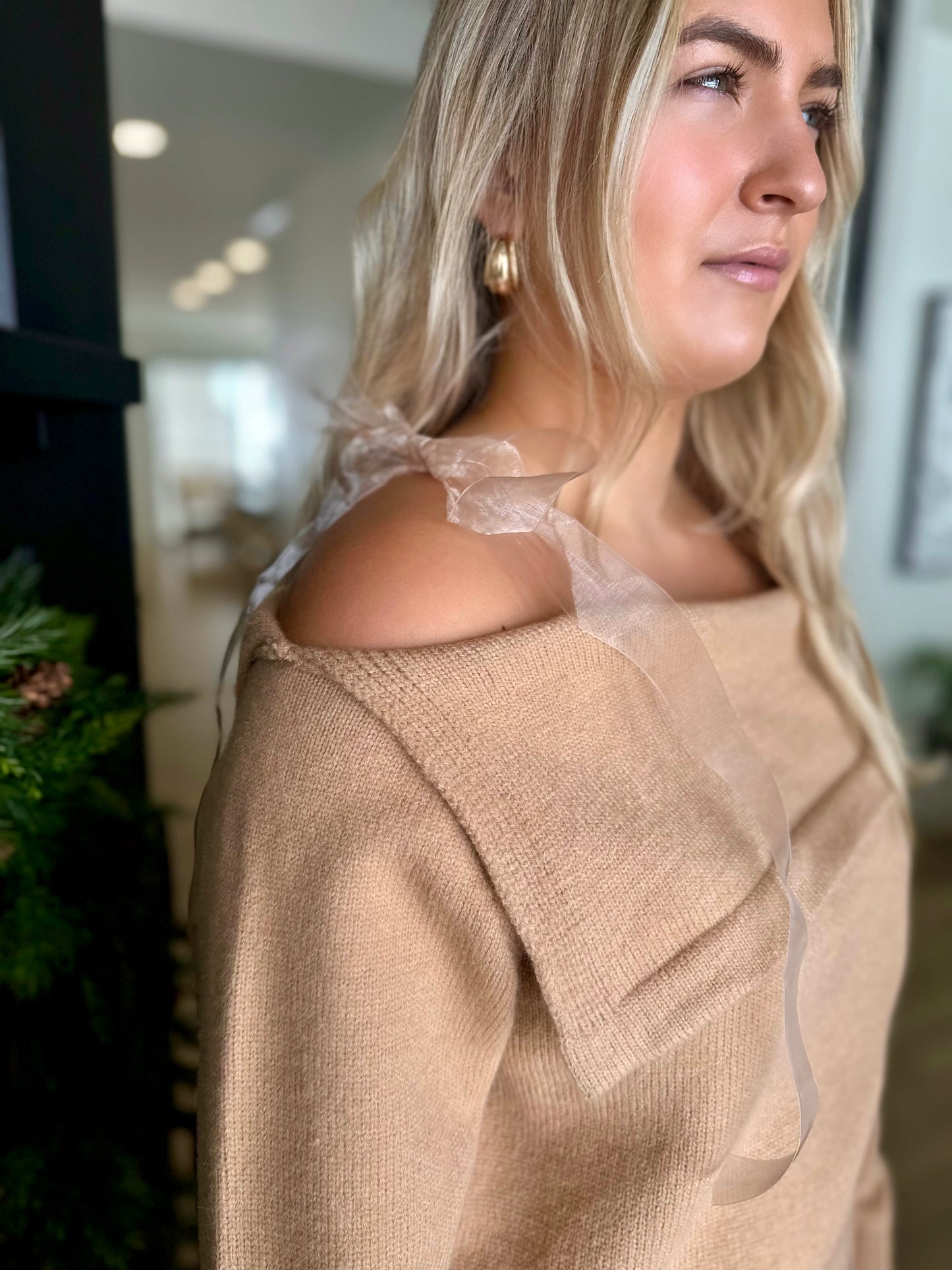 Helena Off The Shoulder Sweater