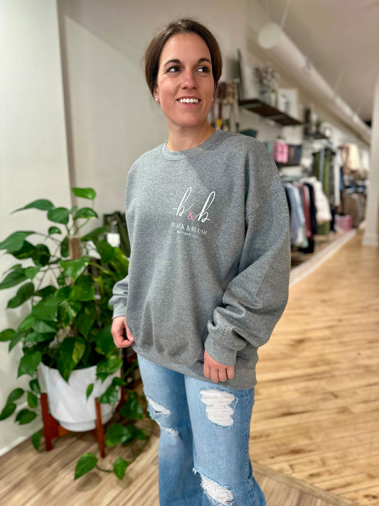 Black & Blush Be the Light Sweatshirt