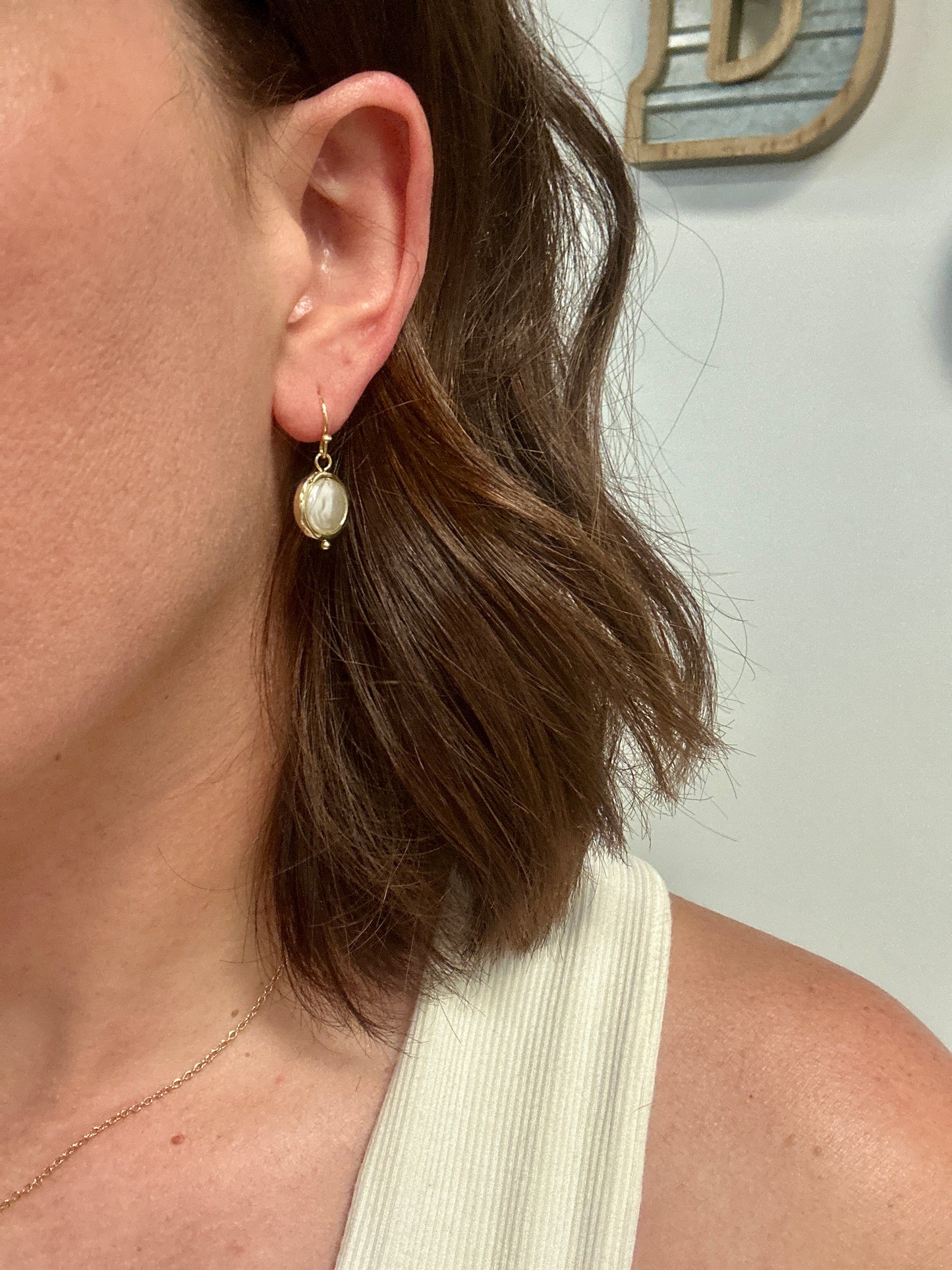 Coin Pearl Earrings