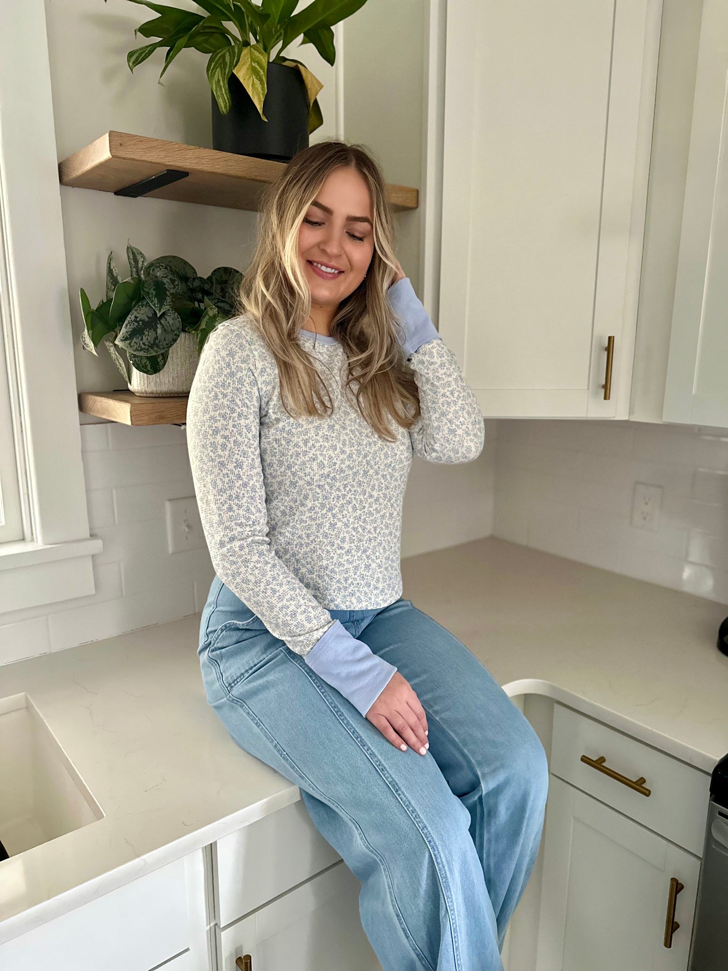 Ithaca Floral Textured Top