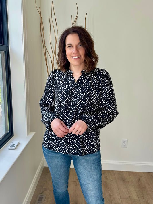 Elkhorn Polka Dot Blouse